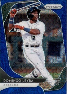 2020 Panini Prizm Prizms Blue Mojo #10 Domingo Leyba /175