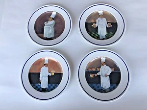 Set of 4 Williams Sonoma Chef Series Salad Dessert Appetizer Plates Collectible - Picture 1 of 10