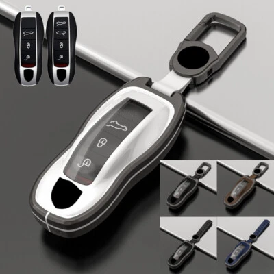 Zinc Alloy TPU Car Key Fob Case Cover For Porsche Cayenne Macan Panamera 911 981 Foto 1 de 4