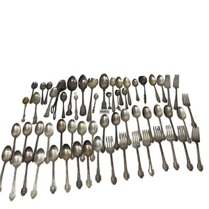 Silver And Plate Spoons And Forks  - Lot Of 60 - Picture 1 of 10