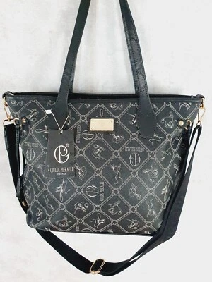 Giulia Pieralli Luxus Handtasche Damen Tasche Schultertasche Shopper schwarz 2