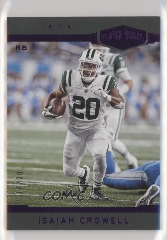 2018 Panini Plates & Patches Purple /30 Isaiah Crowell #147 - Image 1 of 2