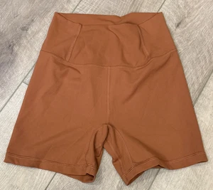 NUOVI PANTALONCINI BICI FREE PEOPLE FP MOVEMENT MARRONI MAI MIGLIORI TAGLIA S - Foto 1 di 5