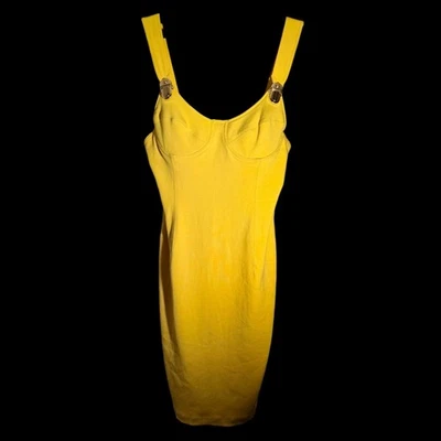 Vintage Versus Gianni Versace Corset Yellow Dress - Image 1 of 4