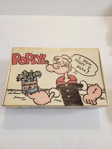 WIE BESEHEN VINTAGE KARTON POPEYE DER MATROSE MANN & FREUNDE FEDERSCHACHTEL - Bild 1 von 14