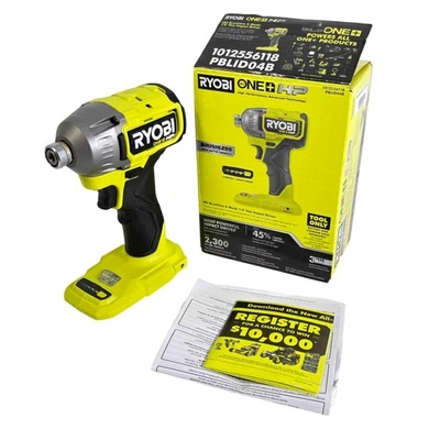 Driver de impacto hexagonal Ryobi One+ HP sem escova PBLID04 18V Li-ion 1/4"" - Somente ferramenta - Imagem 1 de 4