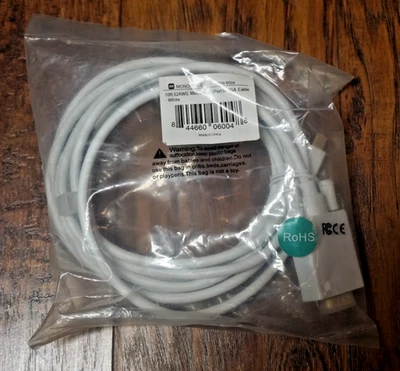 10ft Gold Plated 32AWG Mini DisplayPort / Thunderbolt to VGA Cable - White - Image 1 of 3