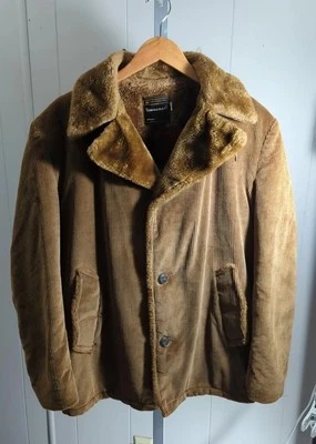 Abrigo Chaqueta De Colección Años 60 Towncraft Penneys Pana Forrada De Piel Botón Para Hombres M De Colección Foto 1 de 4