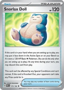 Snorlax Bambola Paradosso Rift Pokémon TCG 175/182 Scarlatto e Viola Non Comune - Foto 1 di 1