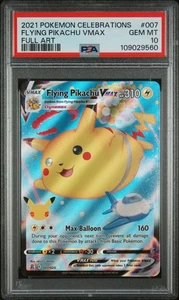 2021 POKEMON CELEBRATIONS #007 FULL ART/FLYING PIKACHU VMAX PSA 10 - Picture 1 of 2