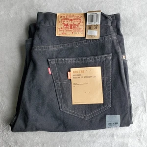 Vintage Deadstock NWT 90s 1999 Levis 505 Black Denim Jeans 36x36 Regular Canada - Picture 1 of 8