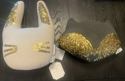 Emily And Meritt Pottery Barn Teen Fox And Rabbit Bunny Pillow Cushion Bed Rare! - Image 1 of 4