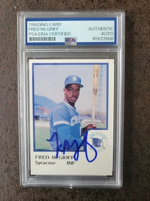 1986 ProCards Baseball ROOKIE Fred McGriff - PSA Autograph - Toronto Blue Jays - Image 1 of 4