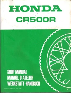 HONDA CR500R,CR500 R MOTOCROSS 1985 ORIGINAL FACTORY WORKSHOP MANUAL - Picture 1 of 1
