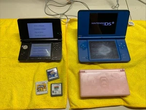 Nintendo 3DS With DSI XL and Pink Ds Lite - Picture 1 of 4