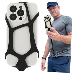 Pulpo Safety Cell Phone Lanyard Black Fits Smartphones 6.1" to 6.8” - 2am Black - Zdjęcie 1 z 7