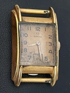Reloj Pulsera Vintage OMEGA 3830/2 Rectangular Movimiento Cuerda Manual 17 Joyas Años 40 - Imagen 1 de 10
