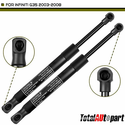 2x Soportes de elevación Puntales de amortiguador con alerón para maletero trasero Infiniti G35 2003-2008 Foto 1 de 4