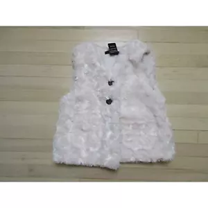 Calvin Klein Mädchen Weste 4T weiß flauschig Winter Kleinkind Urlaub Weihnachten - Bild 1 von 6