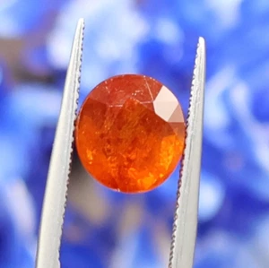 Granate espesartita natural de 4,50 quilates de granate naranja genuino piedra preciosa 9x8,5 mm - Imagen 1 de 5