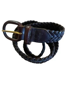 Dockers Brown Woven Full Grade Cowhide Leather Mens Size 38/95 Leather Buckle - Picture 1 of 7
