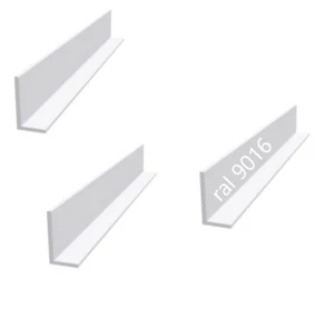 Aluminium Winkel Aluwinkel Alu Winkelprofil Weiss Pulverbeschichtet RAL 9016 - Bild 1 von 1