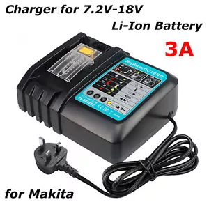 Battery Charger for Makita DC18RC 7.2V-18V BL1415 BL1830 BL1840 BL1850 BL1860 - Picture 1 of 9