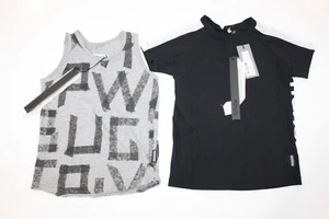 Lot of 2 NUNUNU Rashguard & Tank Top Boys Size 4-5 Years NWT Black Spellout Logo - Picture 1 of 6