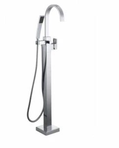 Essential Storm Freestanding Bath Shower Mixer Tap, 1 Tap Hole, Handset And Hose - Picture 1 of 1