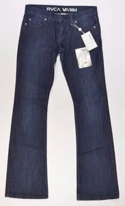 RVCA AXEL Womens 5 Pocket Boot Cut Jeans 27" Waist Wash Blue NEW - Picture 1 of 2