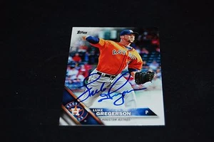 2016 TOPPS LUKE GREGERSON SIGNED BASEBALL CARD #243 AUTO ASTROS  - Picture 1 of 2