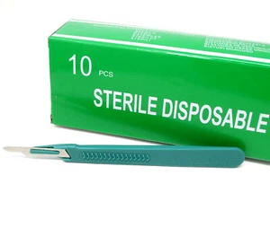 Disposable Scalpels Sterile Size 15 Sharp Tempered Stainless Steel - Case of 500 - Picture 1 of 9