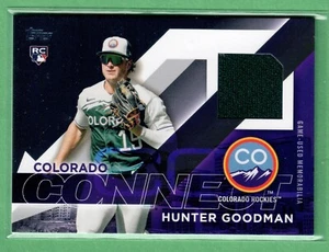 2024 Topps Series 2 Hunter Goodman Rookie City Connect Relic #CC2-HG Rockies RC - Picture 1 of 2