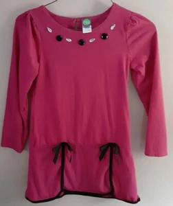 Dollie & Me Girl's Pink Jeweled Top Long Sleeve Dress Size 10  - Picture 1 of 4