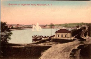 Rochester, NY New York  HIGHLAND PARK RESERVOIR  ca1910's Hand Colored Postcard - Picture 1 of 2
