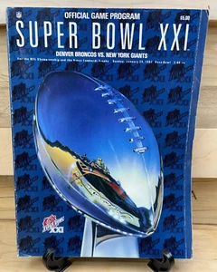 Vintage 1987 SUPER BOWL XXI NFL Official GAME PROGRAM, Broncos v. Giants - Picture 1 of 9