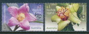 2017 NORFOLK ISLAND FLOWERS SET OF 2 FINE USED/CTO - Picture 1 of 1