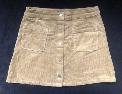Arizona Jeans Corduroy Mini Skirt Snap Up Front Closure Pockets Mustard Yellow 9 - Изображение 1 из 4