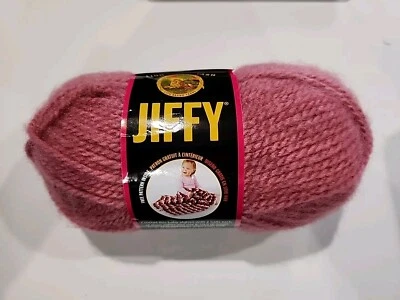 Yarn Lion Brand Jiffy DUSTY PINK Bulky 1 Skein 3oz 135 Yds Washable Baby  - Image 1 of 4