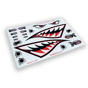 Dientes de tiburón R / C RC 1: 10 Escala Pegatina Ojo Boca Misil Bomba Lisa Calcomanía Gráfica - Imagen 1 de 3