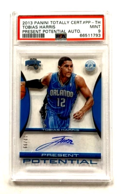 /99 PSA 9 2013 TOBIAS HARRIS TOTALLY CERTIFIED PRESENT POTENTIAL AUTO 3218E3322F - Image 1 of 4