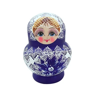 10tlg Russische Matroschka Babuschka Matrjoschka Holz Puppe Kinder Spiezeug NEU - Bild 1 von 7