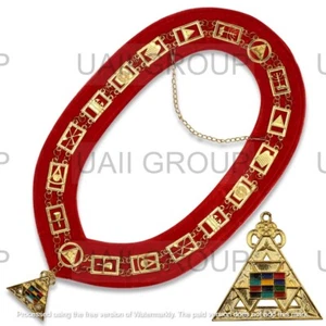 Masonic Regalia Royal Arch Chain Collar + free Jewel - Picture 1 of 1