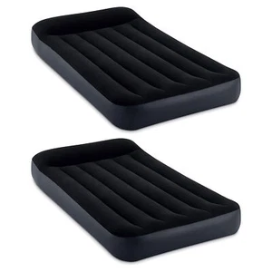 Intex Dura Pillow Rest Classic Blow Up Mattress Air Bed with Pump, Twin (2 Pack) - Picture 1 of 9