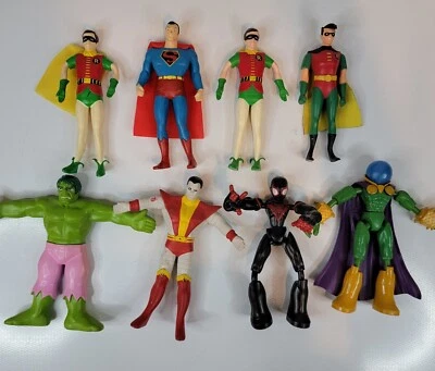 Lote de 8 Figuras Marvel Bend-ems DC Bendables - Solo Juguetes Modernos y De Colección Foto 1 de 4