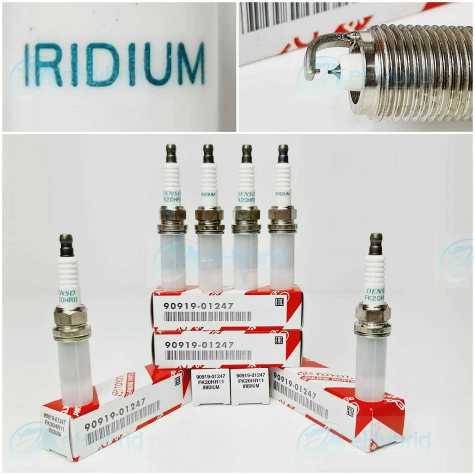 GENUINE LEXUS RX350 SPARK PLUGS FK20HR11 2008 TO 2015 DENSO IRIDIUM 90919-01247 - Image 1 of 4