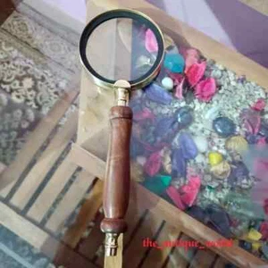 Antique Magnifying Glass Vintage Magnifier Handle Desk Top Item Gift4 - Picture 1 of 6