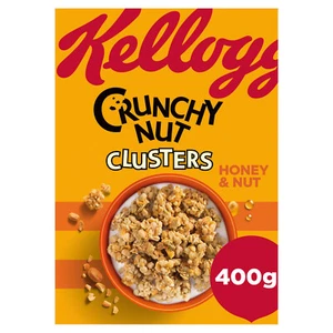 Kelloggs Crunchy Nut Honey & Nut Clusters Cereal 6 x 400g - Picture 1 of 3