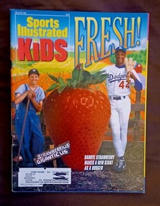 SPORTS ILLUSTRATED FOR KIDS MAGAZINE (AUGUST 1991) w/UNCUT CARD SHEET STRAWBERRY