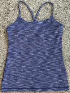 Lululemon Power Y Racerback-Tanktop Damengröße 8 Space Dye flieder sportliches Oberteil ^D1 - Bild 1 von 9